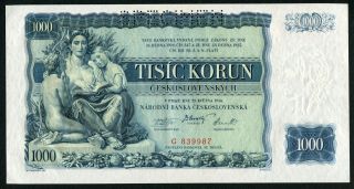 Chechoslovakia 1000 Korun 1934,  Specimen,  Unc