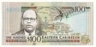 EAST CARIBBEAN STATES 100 DOLLARS ND Unc 2