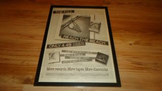 The Fixx Reach The Beach - Framed Poster Sized Advert