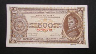 Yugoslavia 500 Dinara 1946 P66