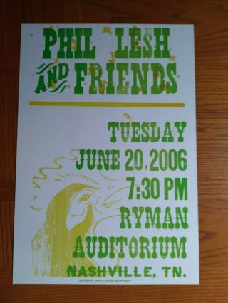Phil Lesh & Friends Poster Nashville 6 - 20 - 06 Dead & Company Don Was