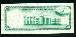 Trinidad & Tobago (P27a) 5 Dollars 1964 sign.  1 2