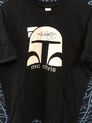 Mc Chris Signed Autographed Tour T Shirt Boba Fett Star Wars Graphic Mcchris