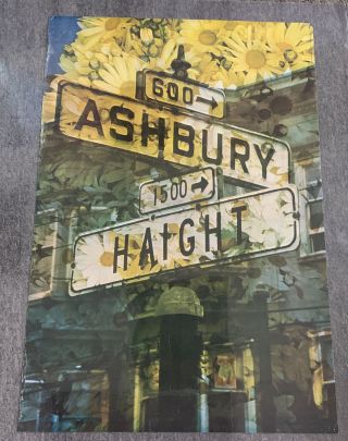 1967 Wing Orchard,  San Francisco Haight Ashbury Sign Flower Poster 24x36.  5
