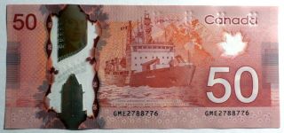 CANADA 2012 : Bank of Canada $50 Polymer Note,  Uncirculated 2