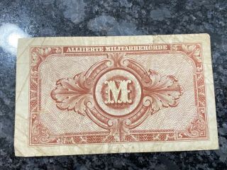 1944 Allierte Militarbehorde 10 Zehn Mark Germany Bank Note 2