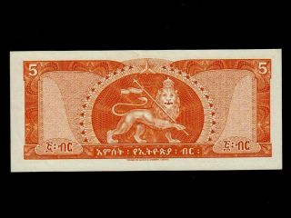 Ethiopia:P - 26,  5 Dollars,  1966 Haile Selassie EF, 2