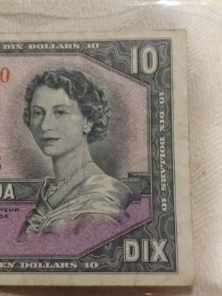 ➡➡1954 $10 Bill Note Bc - 32b Devils Face Canada I/d 5251940