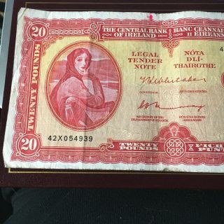 Lady Lavery Bank Of Ireland 20 Pound Note 6.  1.  75 2