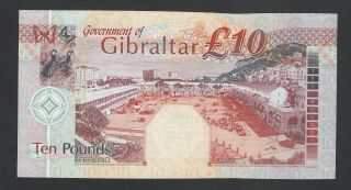 Gibraltar 10 Pounds 2002 AU - UNC P.  30,  Banknote,  Uncirculated 2