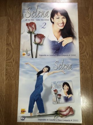 Selena 2000 All My Hits Vol.  2 Promotional Poster 12x24” Quintanilla
