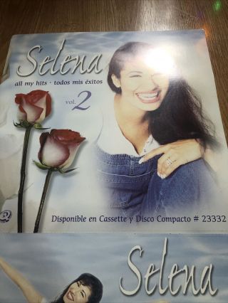 Selena 2000 ALL MY HITS Vol.  2 Promotional Poster 12x24” Quintanilla 2