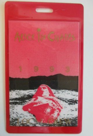 Alice In Chains Band 1993 Dirt Tour Local Crew Backstage Pass Laminated &