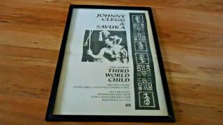 Johnny Clegg & Savuka Third World Child - Framed Poster Sized Advert