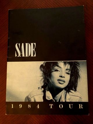 Sade 1984 Tour " Diamond Life " Concert Program -