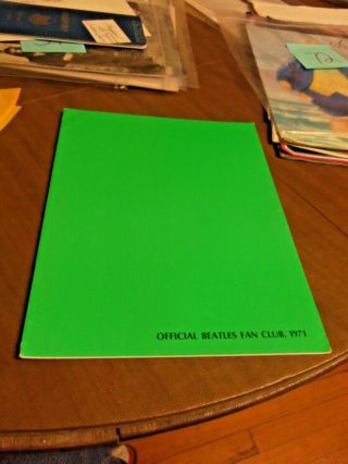 The Beatles 1971 Official Fan Club Book - Final Issue -