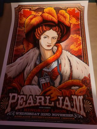 Pearl Jam Poster 2006 Australian Tour Ken Taylor Show Edition Print M/nm