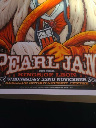 Pearl Jam Poster 2006 Australian Tour Ken Taylor Show Edition Print M/NM 2