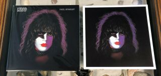 Kiss - 2018 Paul Stanley Purple Vinyl Solo Lp & Lithograph From Box Set Oop