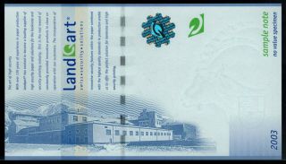 Test Note Landqart Switzerland,  2003 Macun,  with different security features 2