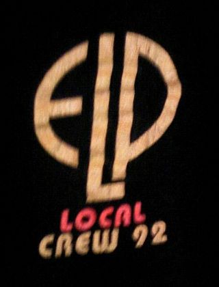 Keith Emerson (emerson,  Lake & Palmer) Ke Signed 1992 Local Crew Tour T - Shirt Ss