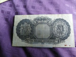 Bahamas Banknote 1 Pound 1953 2