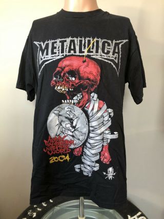 Metallica Madly In Anger With The World Tour T - Shirt L 2004 Vintage