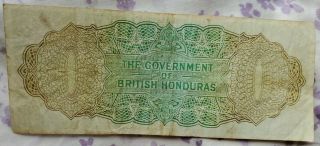1973 British Honduras,  Belize 1 Dollar Banknote Prefix G/6 2
