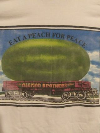 Vintage ALLMAN BROTHERS BAND EAT A PEACH FOR PEACE 1992 CONCERT T - SHIRT - XL 3