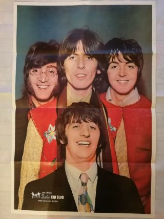 The Beatles - 1968 Official Fan Club Poster - -