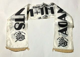 Punk - Adam And The Ants Stand And Deliver Ant Music Vintage 1980s Concert Scarf