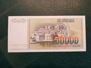 YUGOSLAVIA 50000 DINARA 1988 ZERO SERIAL SPECIMEN UNC 2