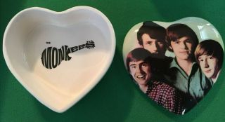 Monkees Ceramic Heart Box 1998 Rhino Dolenz Tork Nesmith Jones