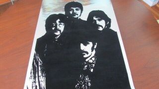 The Beatles Blacklight Poster Vintage Pin - Up Mylar Silver Psychedelic