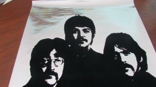 The Beatles blacklight poster vintage Pin - up Mylar Silver Psychedelic 2