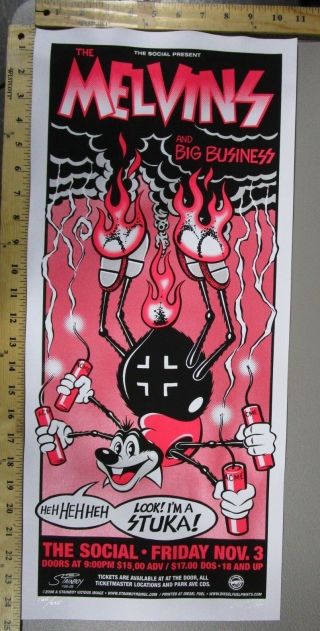 2006 Rock Roll Concert Poster The Melvins Big Business Stainboy S/n 225 Spider