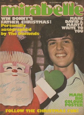 Mirabelle (30 Dec 1972) Donny Osmond The Sweet Marc Bolan