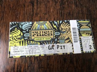 Phish Ticket Stub Alpine Valley East Troy Wi Poster 7/13/2019 Print 2019 Magnet