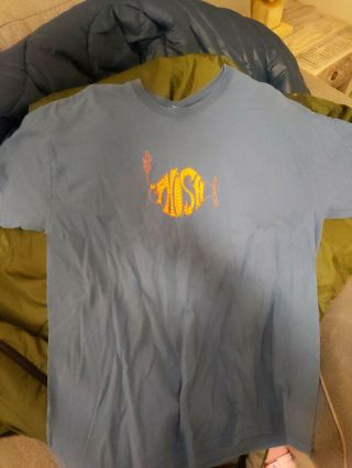Phish 2004 Summer Tour T Shirt 2 Sided W/cities & Dates Sz Xl.  Blue