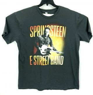 Bruce Springsteen And The E Street Band 2014 Concert T Shirt Gray Men Size 2x