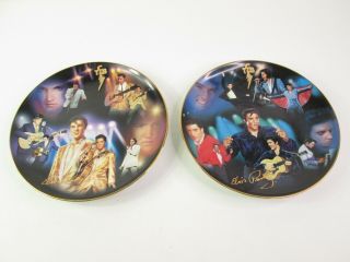 Rare 2 Lg Plates An Evening With Elvis Presley 3rd & 4th Of Set Limited Edition
