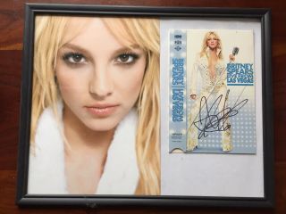 Britney Spears - Live From Las Vegas 2002 Autographed Vhs Box Signed - Framed