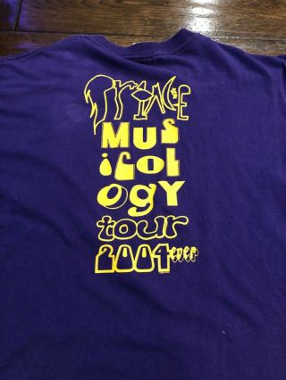 Vintage PRINCE Musicology 2004 Tour T - shirt,  color Purple/Gold,  size L 3
