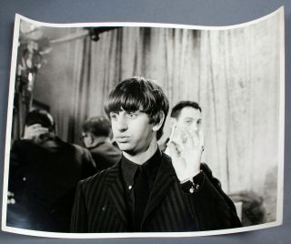 Beatles Ringo Starr Dezo Hoffman - Large 12 " X 16 " - Tv Show Backstage - 1960s - Bnza