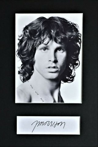 Jim Morrison (the Doors) - Autograph/signature,  Classic Mounted Photograph⭐⭐⭐⭐⭐