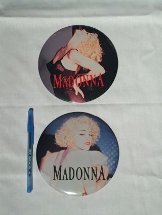 Madonna Vintage Giant Buttons 1990 Boy Toy Inc.  Official Icon Merchandise