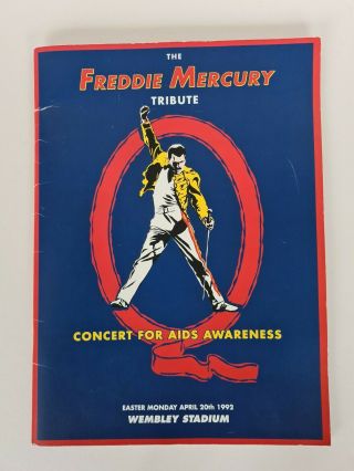 The Freddie Mercury Tribute Concert Official 1992 Programme Book Queen