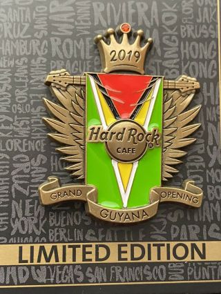 Hard Rock Cafe Pin Guyana Grand Opening 2018 3d