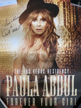 Paula Abdul Signed Poster Forever Your Girl Las Vegas Residency Tour