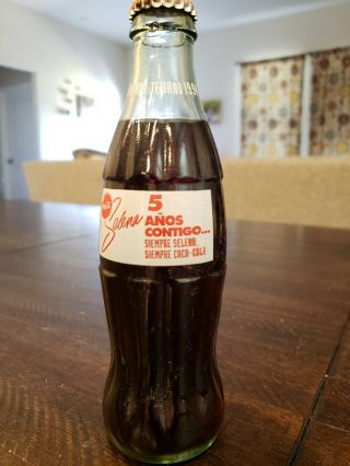 Selena Quintanilla Perez 5 Anos Contigo Coke Bottle 1994 Celebrando Tejano